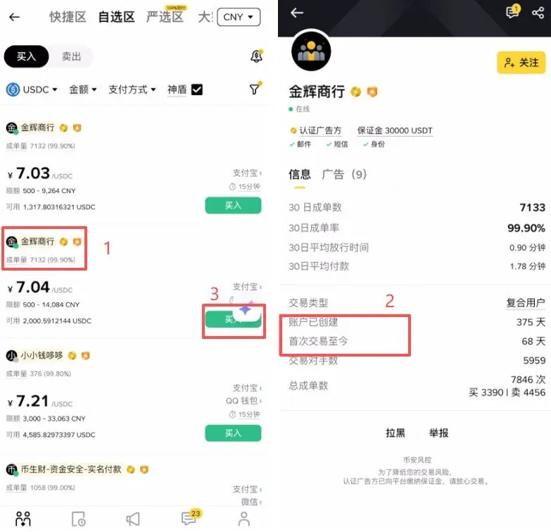 幣安交易所購買 USDC 指南
