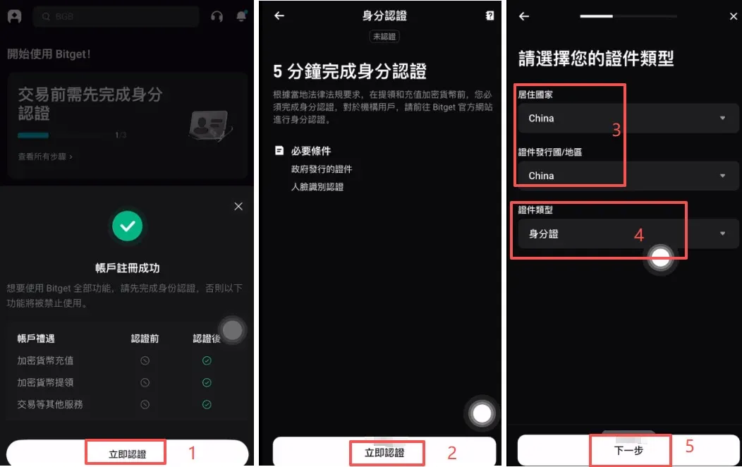Bitget 實名驗證(KYC)流程
