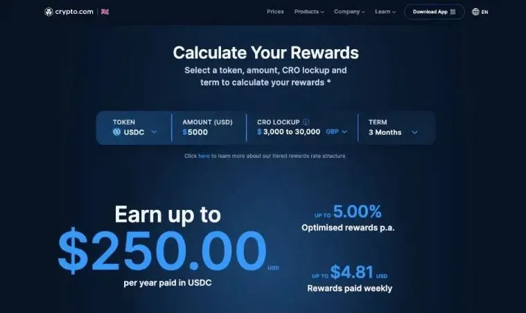 Crypto.com 手机界面，含 NFT 市场、Visa 卡和质押