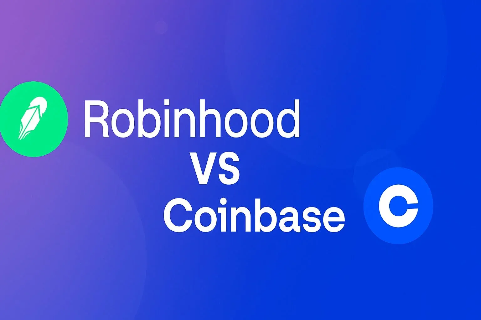 Coinbase 与 Robinhood 标志并列对比表
