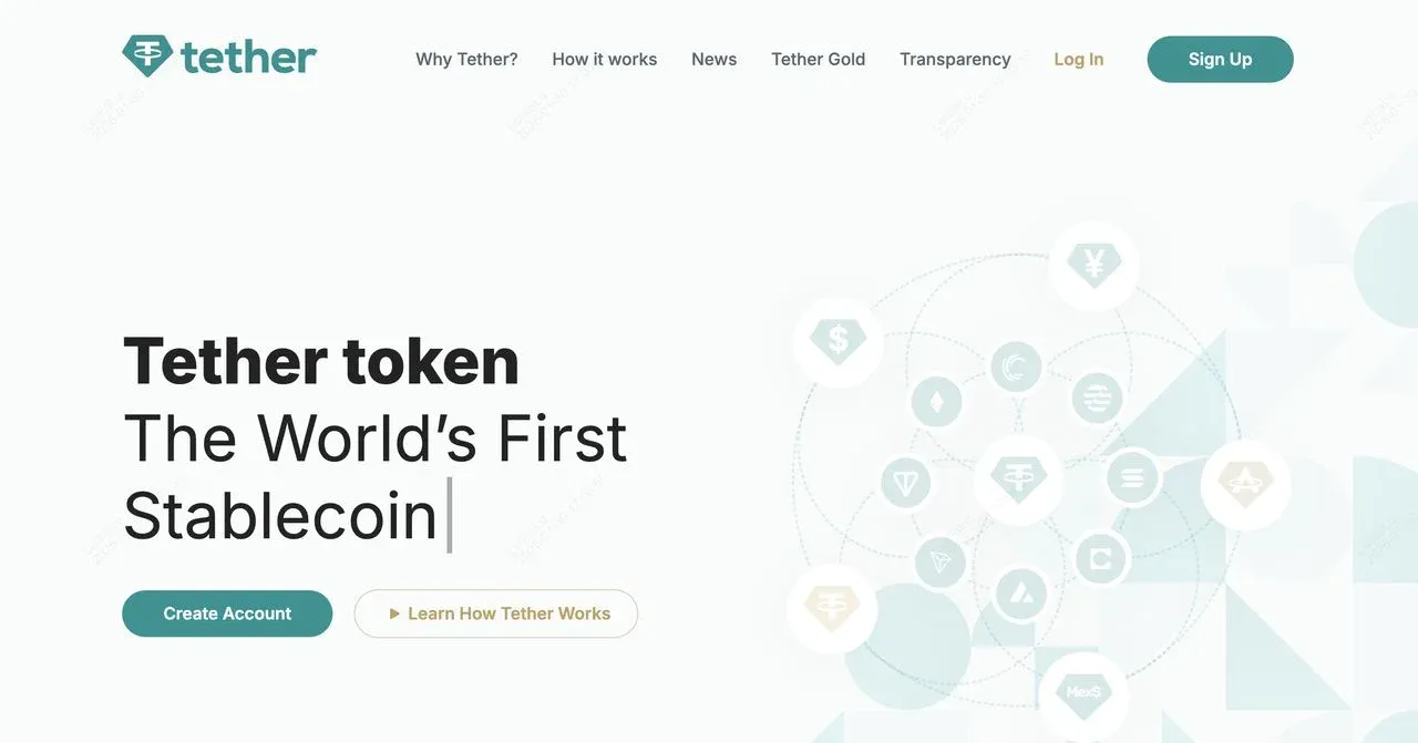 USDT 作為法幣與區塊鏈的橋梁示意圖