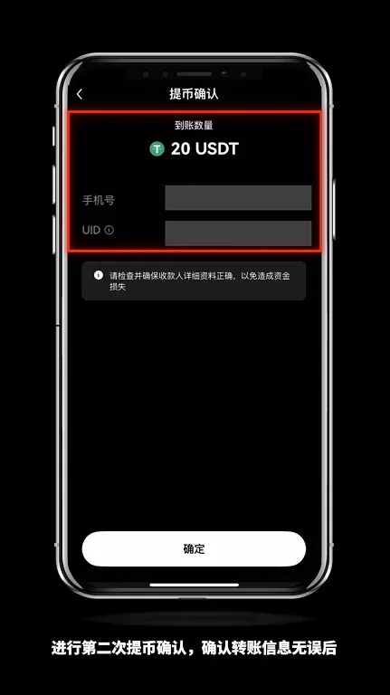 确认按钮旁的密码输入框界面