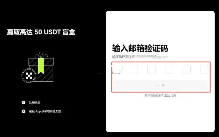 Captcha page with email code input box and phone number field