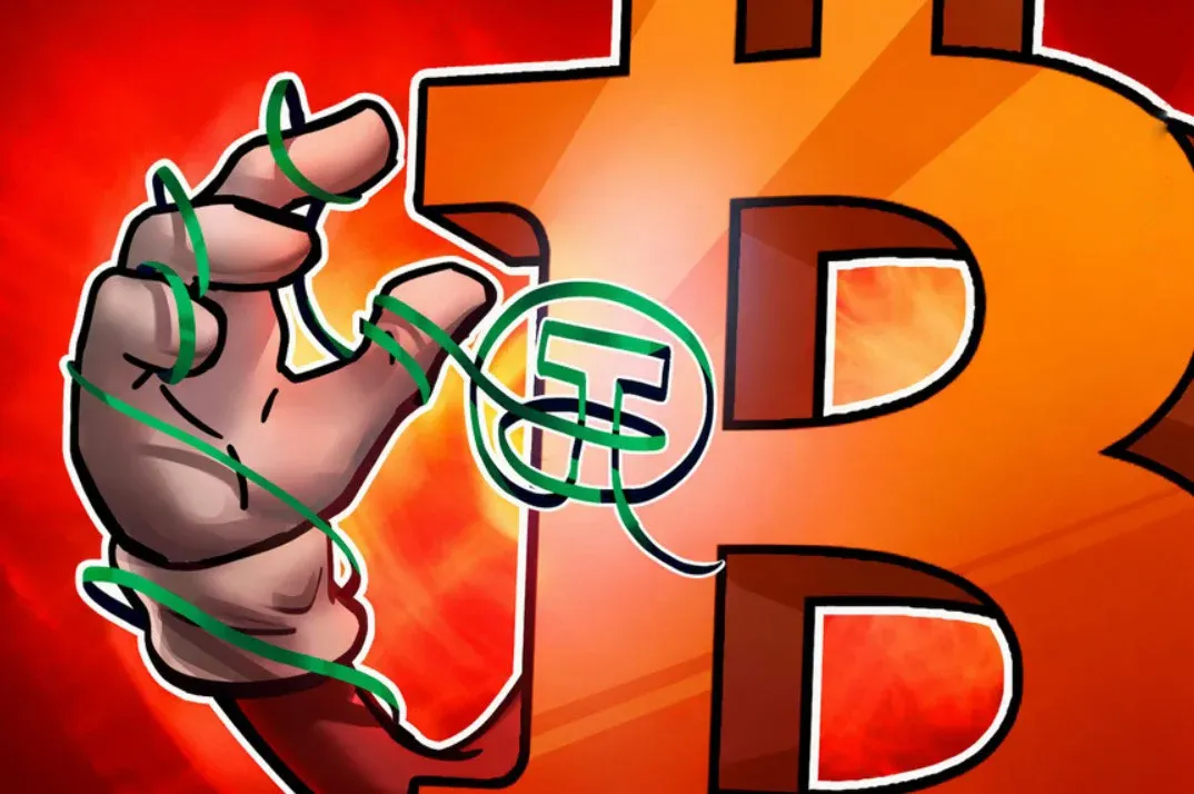 Gráfico de la dominancia de Tether (USDT) y la aproximación al fondo de $60,000 USD (≈ 1,080,000 MXN, ≈ 240,000,000 COP, ≈ 60,000,000 ARS) de Bitcoin (BTC)