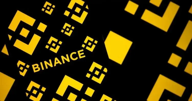Binance platform homepage screenshot showing trading pair list and market chart