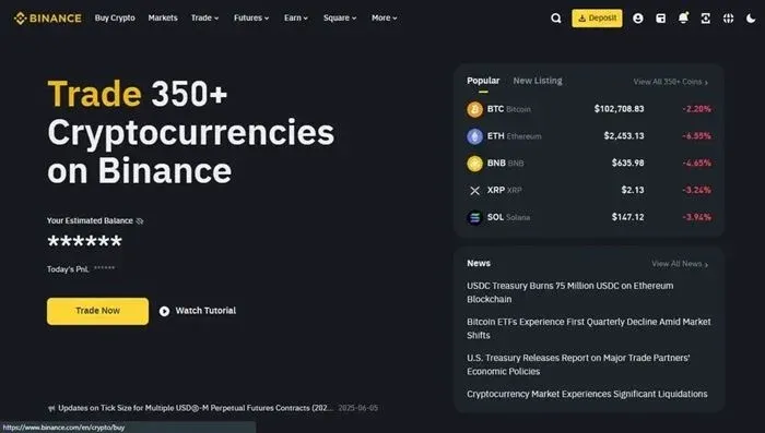 Binance features