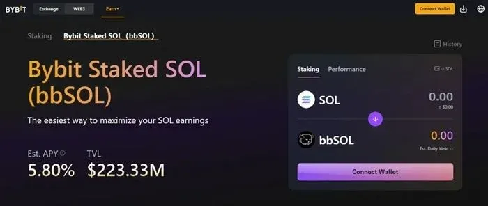 Interface da DoubleZero exibindo ativos de staking líquido e APY