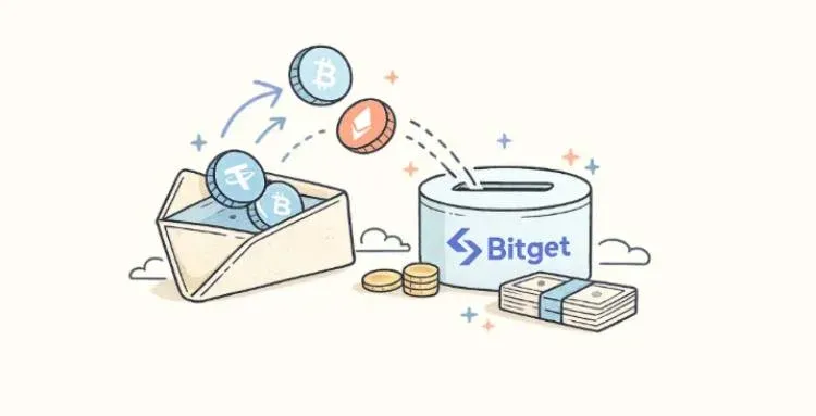Bitget 儲值頁面展示多種入金管道