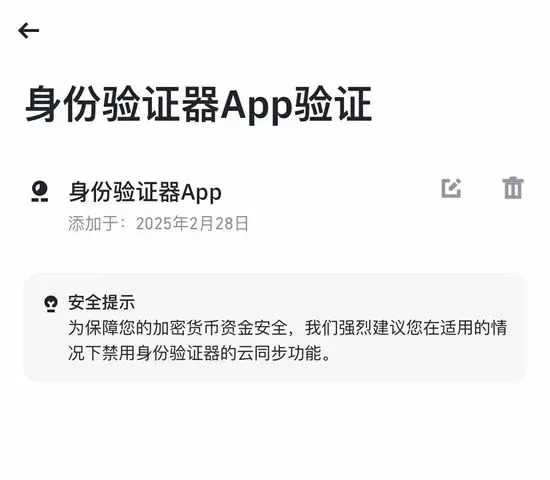 Tela do celular exibindo a página de códigos do Binance Authenticator