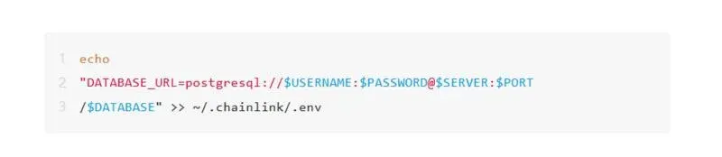 Ilustração da configuração da URL do banco PostgreSQL no arquivo .env