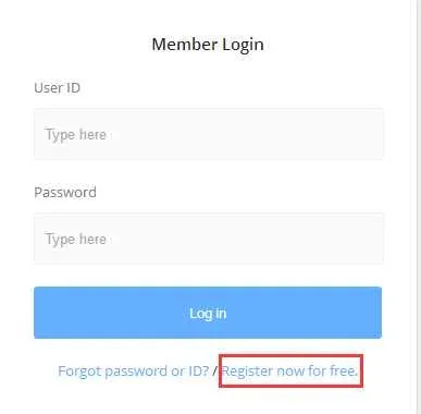 Página de registro do Bitstamp – formulário de preenchimento de informações