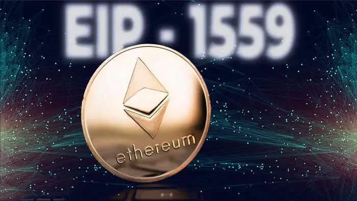Ethereum logo and EIP‑1559 fee structure diagram