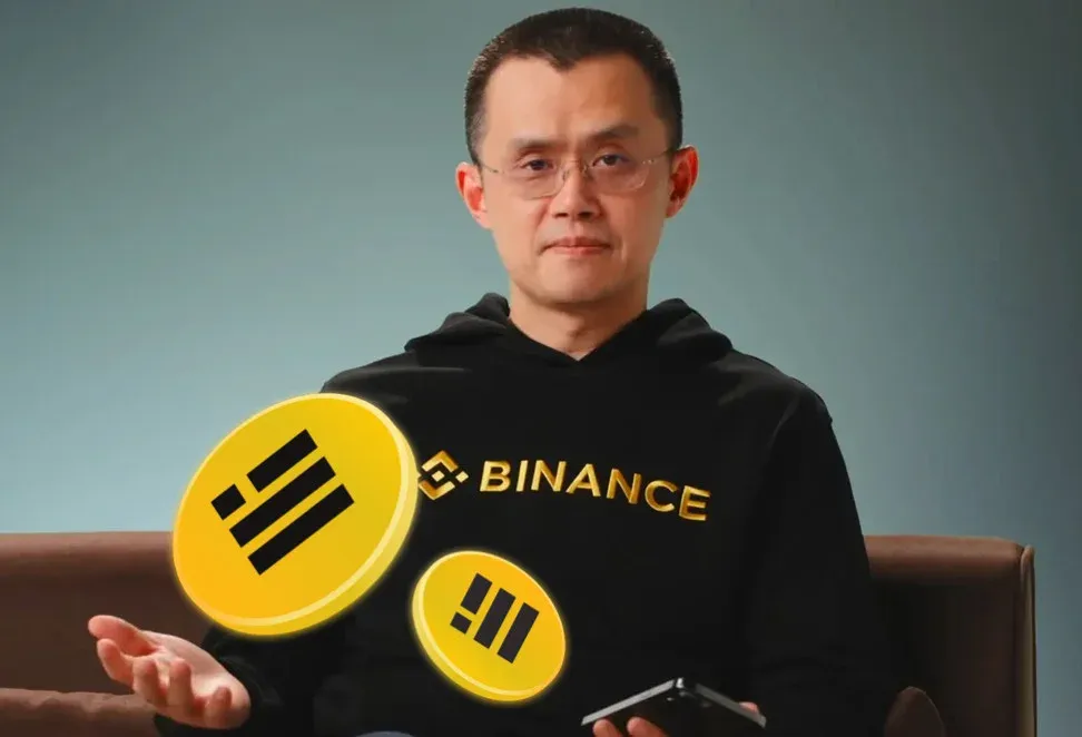 BUSD、BNB 跌幅折线图,含 SEC 与 Binance