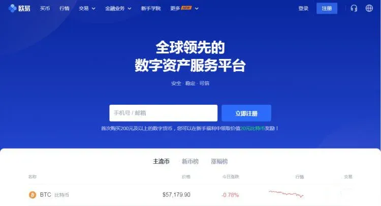 OKX 交易所介面顯示