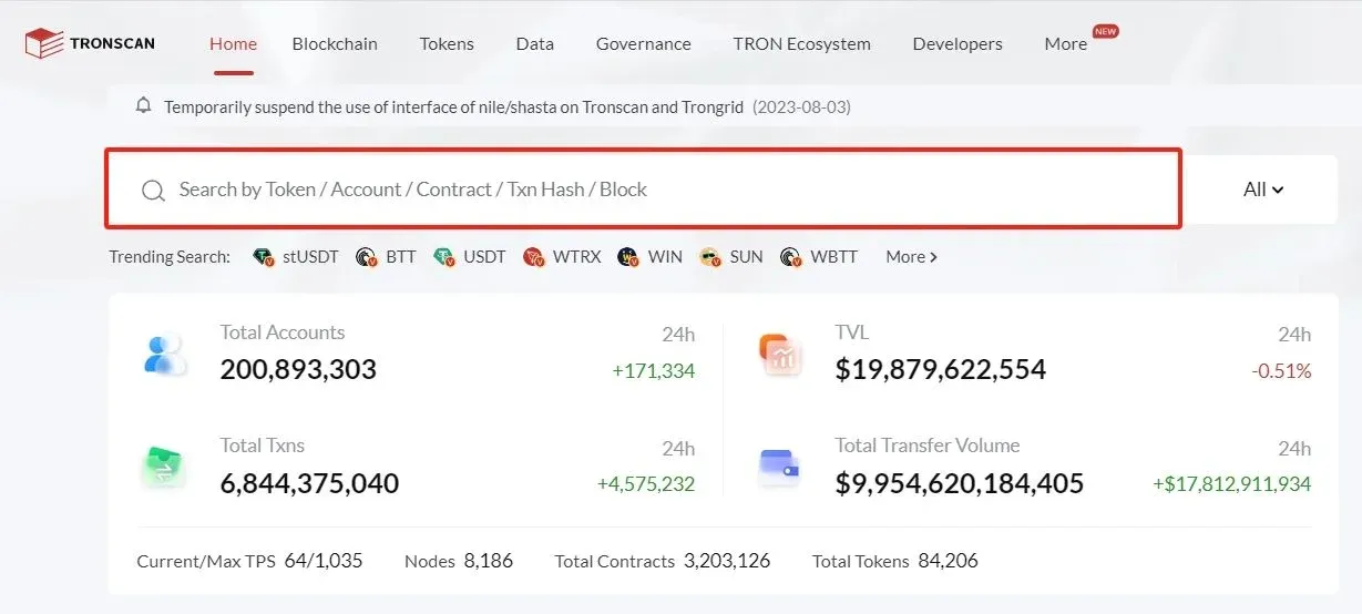 Tela de autorização do TronLink ao clicar em Conectar no Tronscan