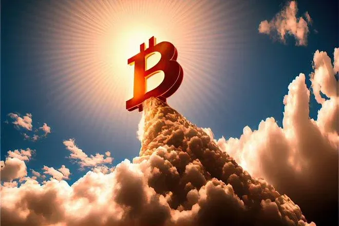 渣打银行标志与比特币图标