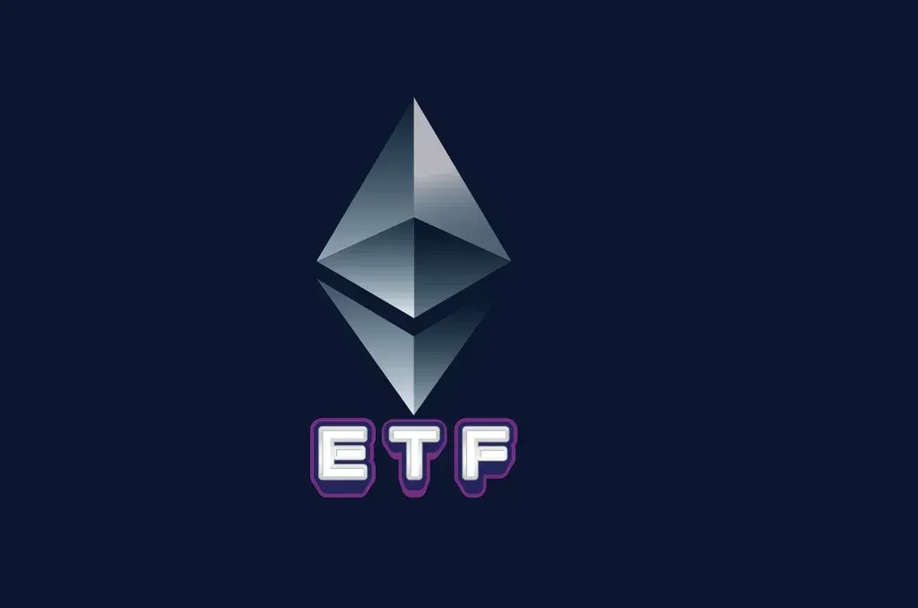 Ethereum logo side‑by‑side with ETF fund icon