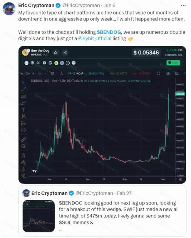 Eric Cryptoman 与 BENDOG 标志合影