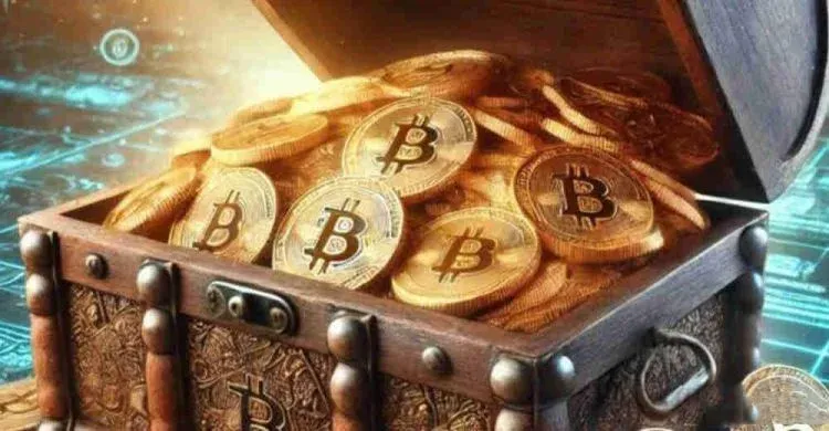 Nó de blockchain e curva de rendimento ascendente (ilustração)