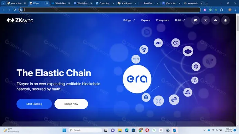 ZKsync 标志与零知识证明示意