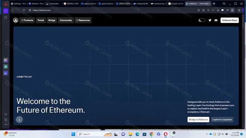Arbitrum 标志及乐观卷起示意