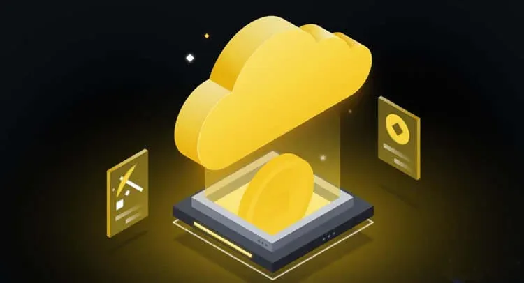 Ilustración del alquiler de potencia en la nube y ganancias de minería