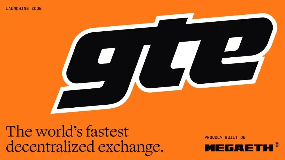 Interface da exchange descentralizada GTE ao lado do logotipo da VPN Hop