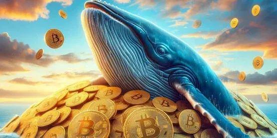 Ilustração da transferência de Bitcoin na blockchain ao lado do logotipo da Mt.Gox