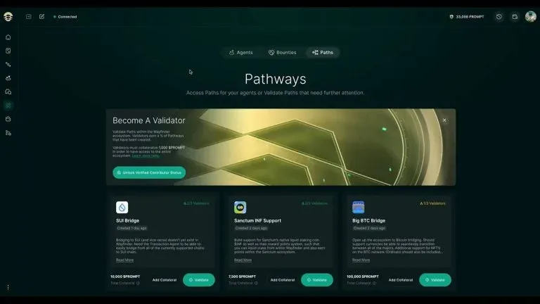 Wayfinder AI 代理在区块链界面导航并交易
