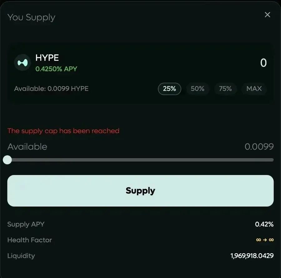 Curva del índice de sentimiento del token HYPE