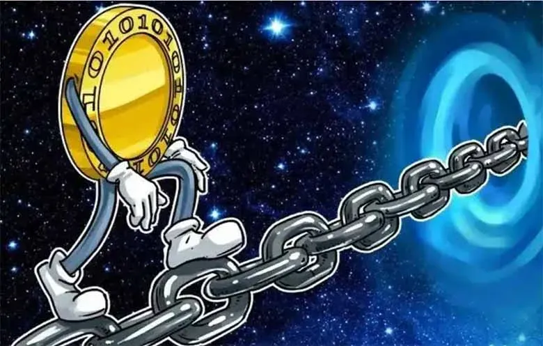 Duas blockchains conectadas por um ícone de ponte