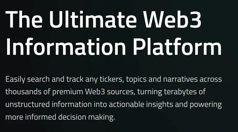 AI‑driven Web3 information platform homepage display