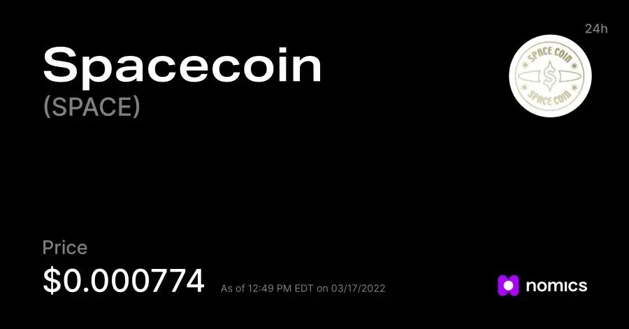 Logotipo da blockchain SpaceMint e ícone do token SPACE