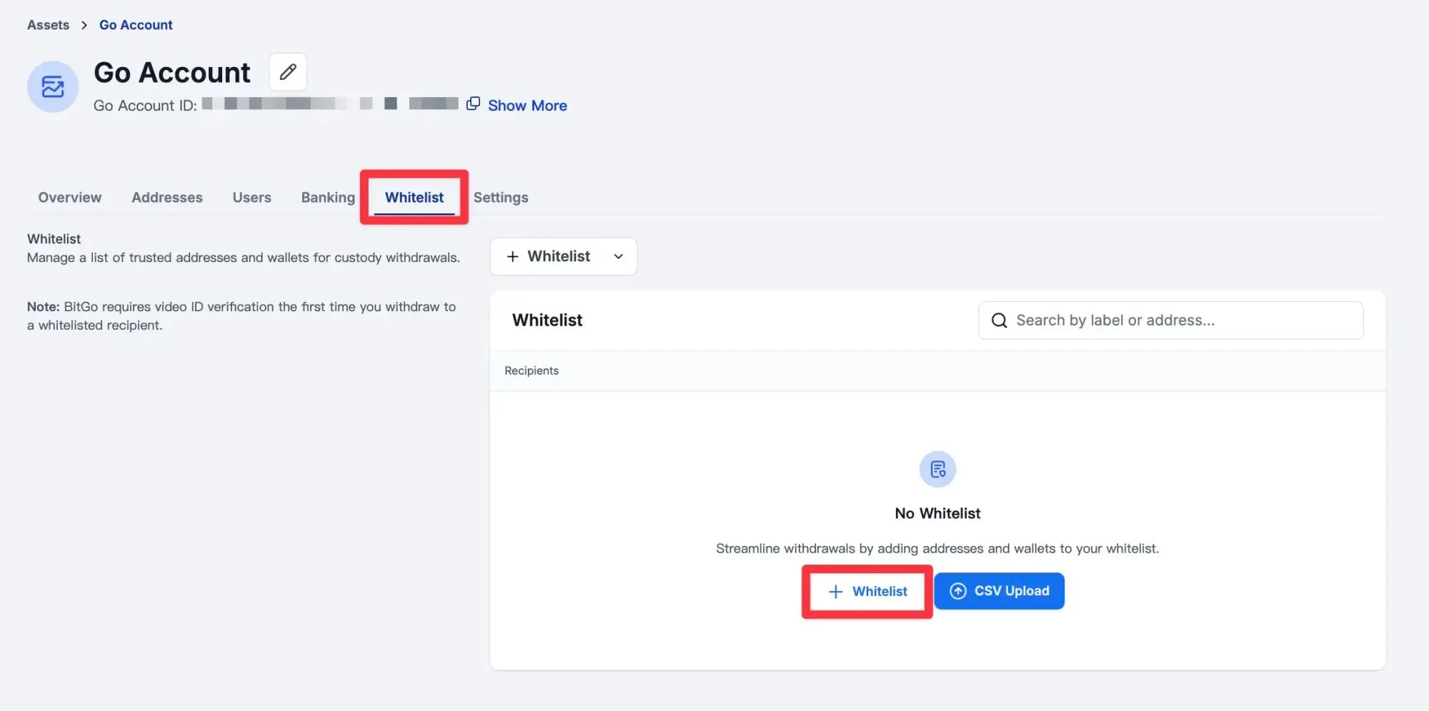在平台上添加 USDT ERC20 钱包地址的界面