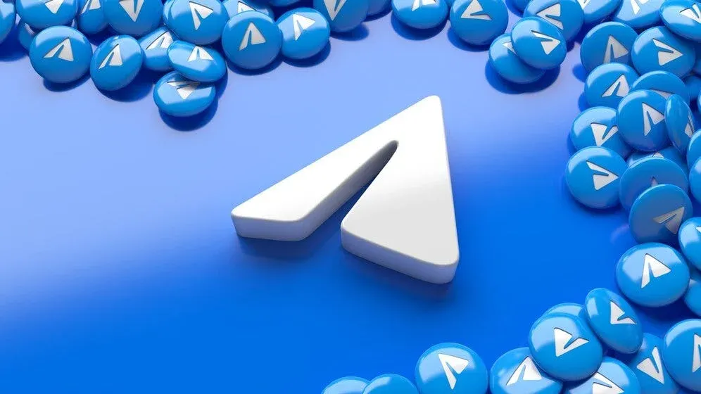 Telegram logo combined with NFT icon