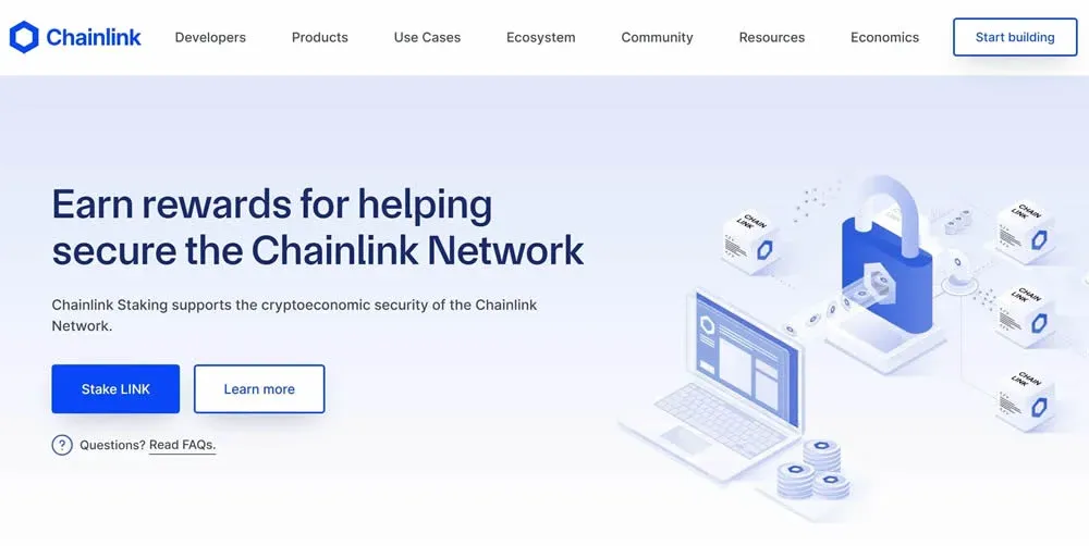 Chainlink 流通量、上限与 FDV 计算示意图