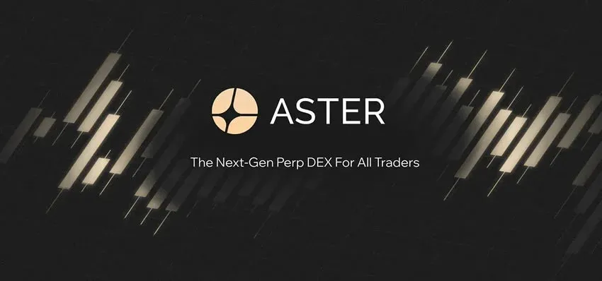 Screenshot of Aster decentralized perpetual contract exchange interface