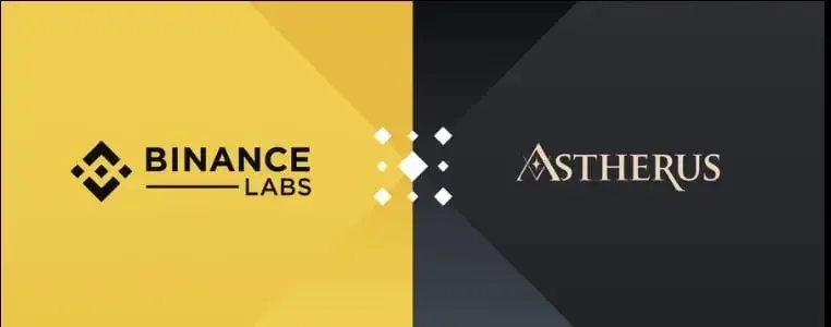 Logo of Binance Labs partnership with Aster and project emblem