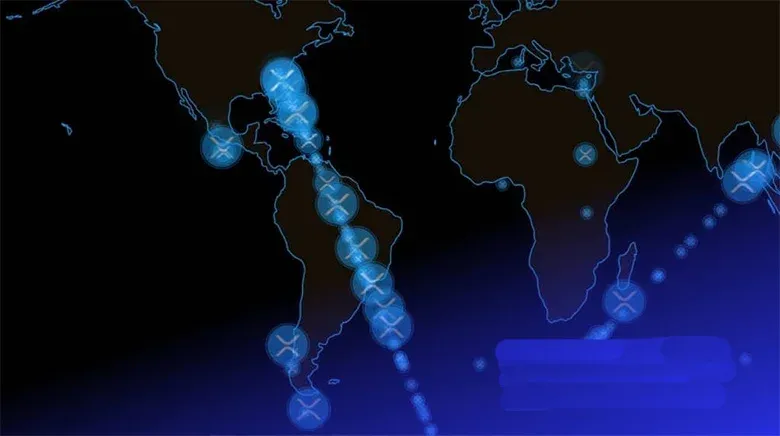 Interfaz del explorador de blockchain XRP mostrando gráficos de transacciones en tiempo real