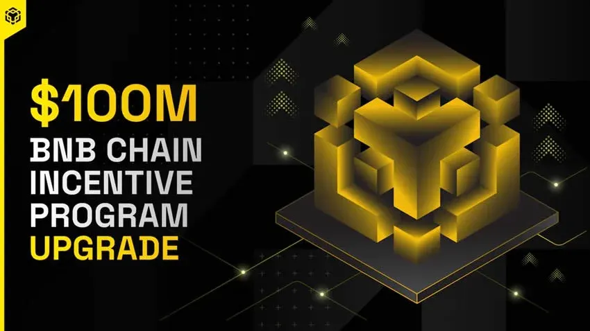 Diagram of Binance Chain gaming and digital collectible ecosystem, featuring chain logo, controller, and collectible icons
