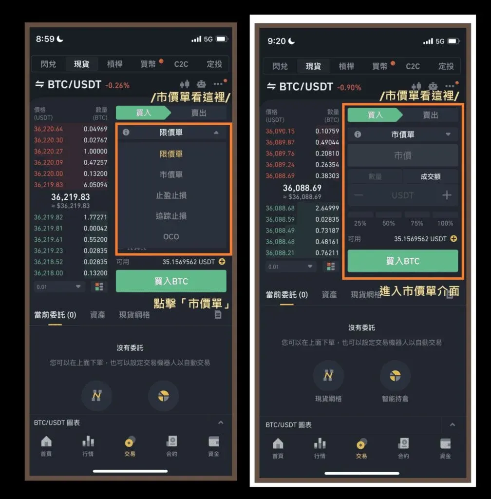 Comprar Bitcoin en Binance – Tutorial de orden de mercado