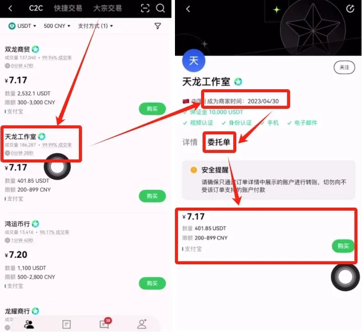 人民币购买USDT哪里好?选择欧易还是币安交易所?