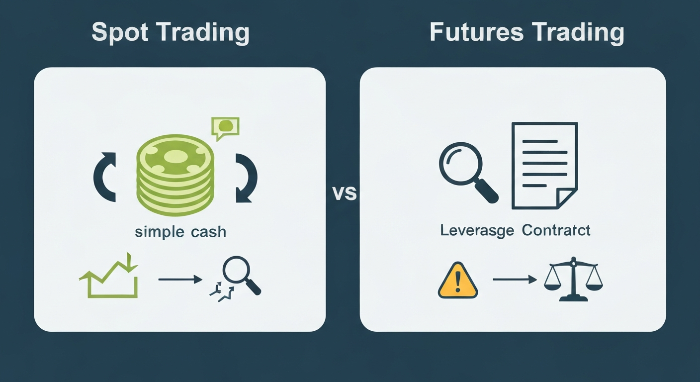 Tabla comparativa de trading spot vs futuros con datos de comisiones, apalancami