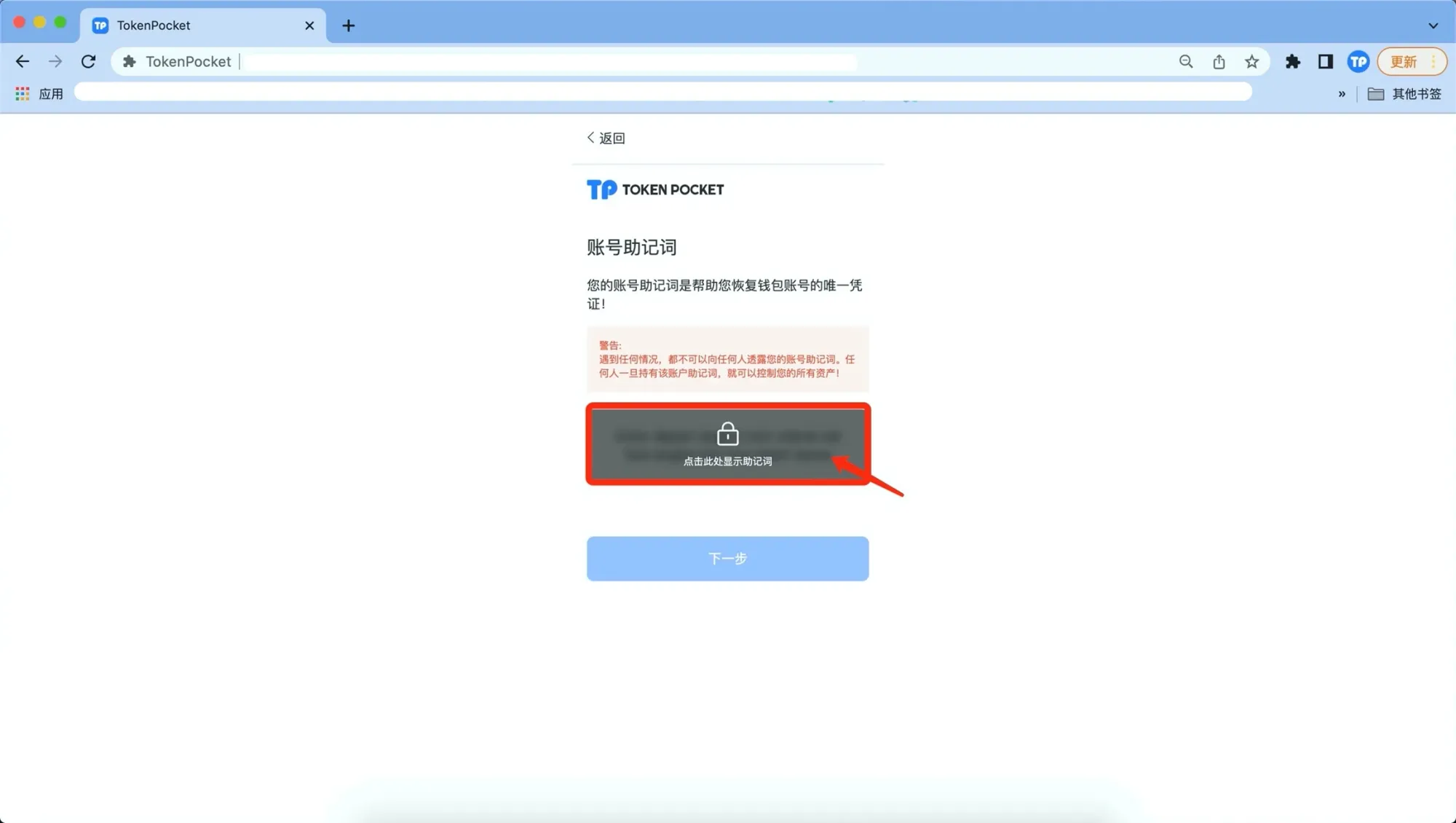 Creating/importing a wallet in TokenPocket extension:_image6