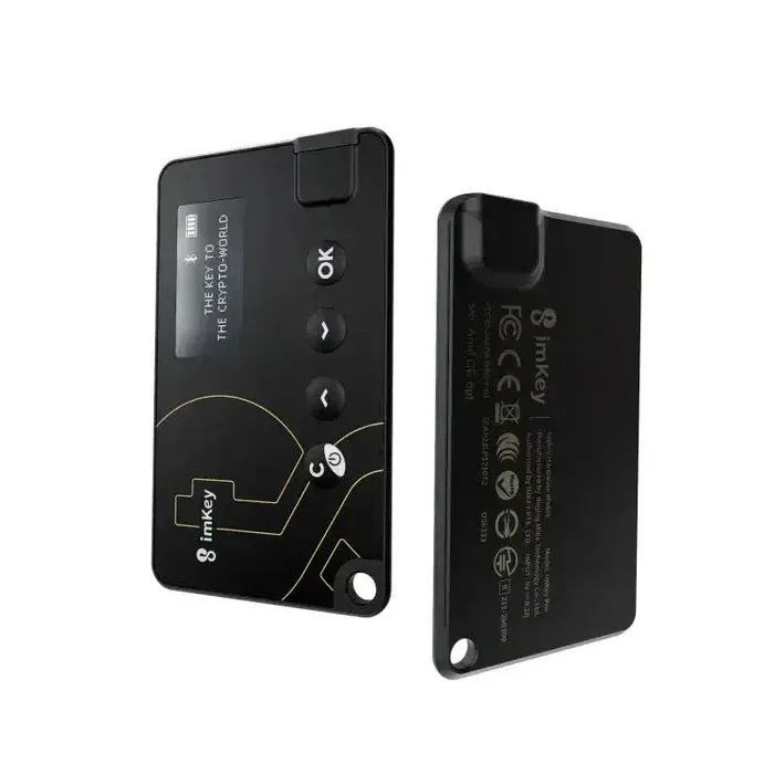 imKey hardware wallet body with silver metal case