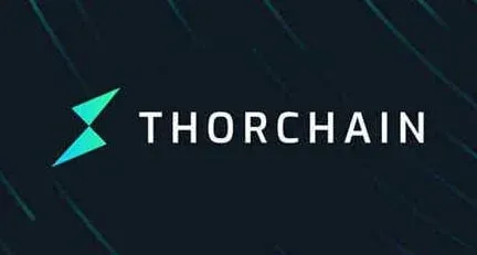 Logotipo del token RUNE y diagrama de la red blockchain