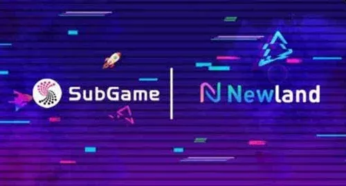 Logotipo do token SGB ao lado do diagrama da rede blockchain