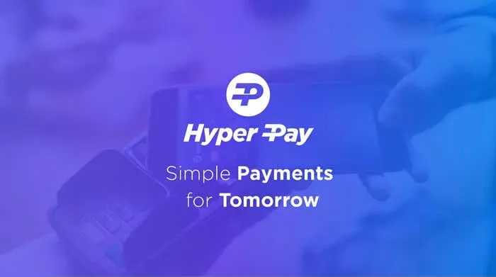 HyperPay 錢包介面，顯示資產餘額與 QR Code