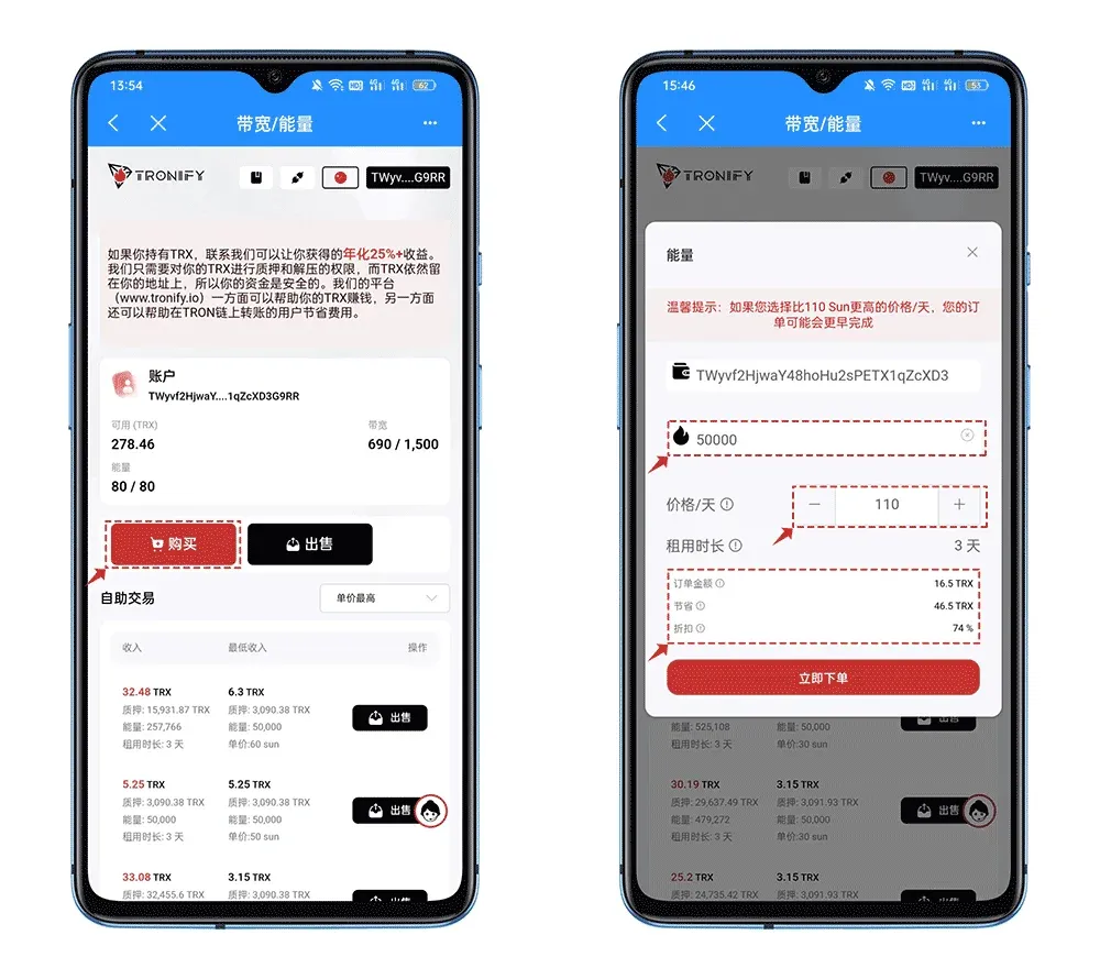 TokenPocket 多簽授權頁面，列出六項 Active 權限選項