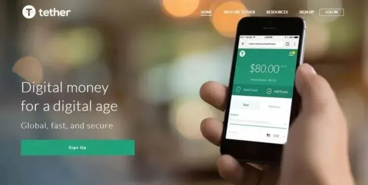 泰達幣官方錢包手機介面顯示 USDT 收付款